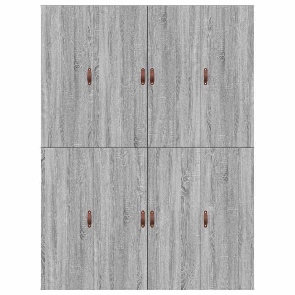Cadre de lit avec rangement avec porte Gris Sonoma 140 x 200 cm