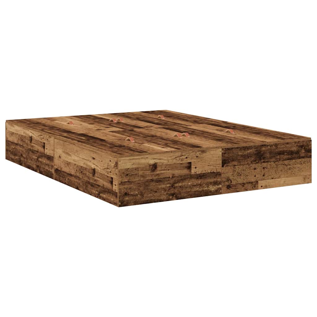 Cadre de lit avec rangement Bois Ancien 150 x 200 cm - XIOS