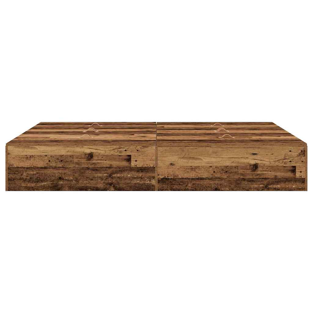 Cadre de lit avec rangement Bois Ancien 150 x 200 cm - XIOS