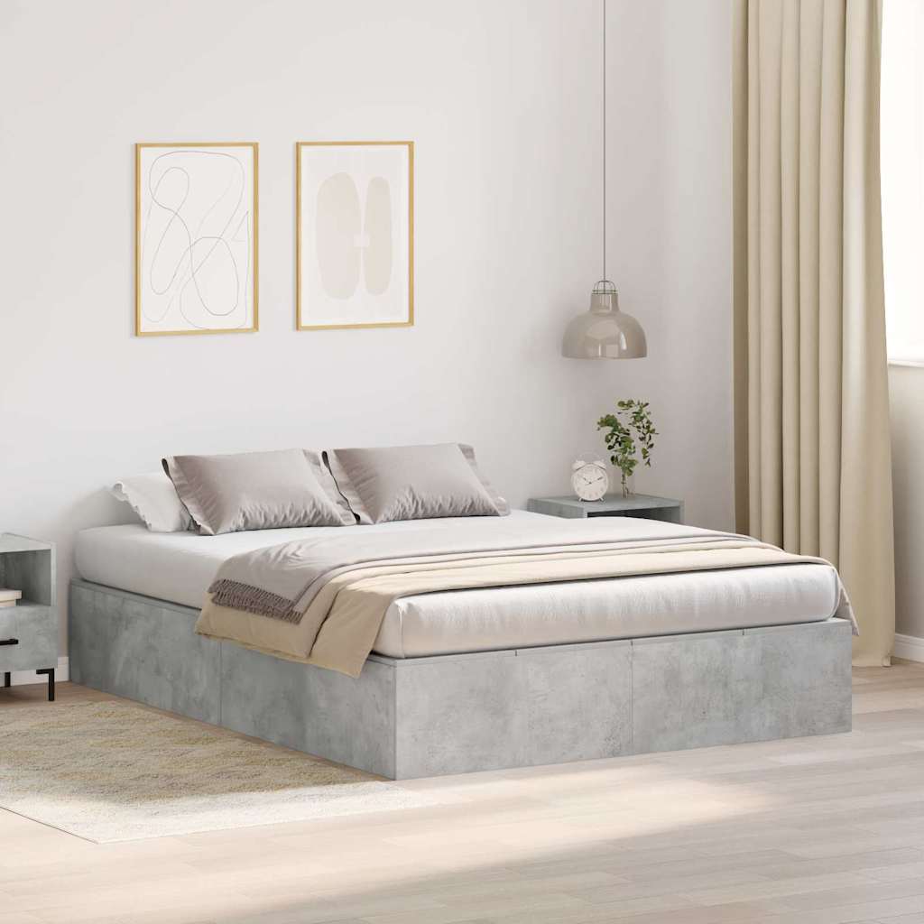 Cadre de lit Gris béton 200 x 160 x 31,5 cm Bois d'ingénierie - XIOS