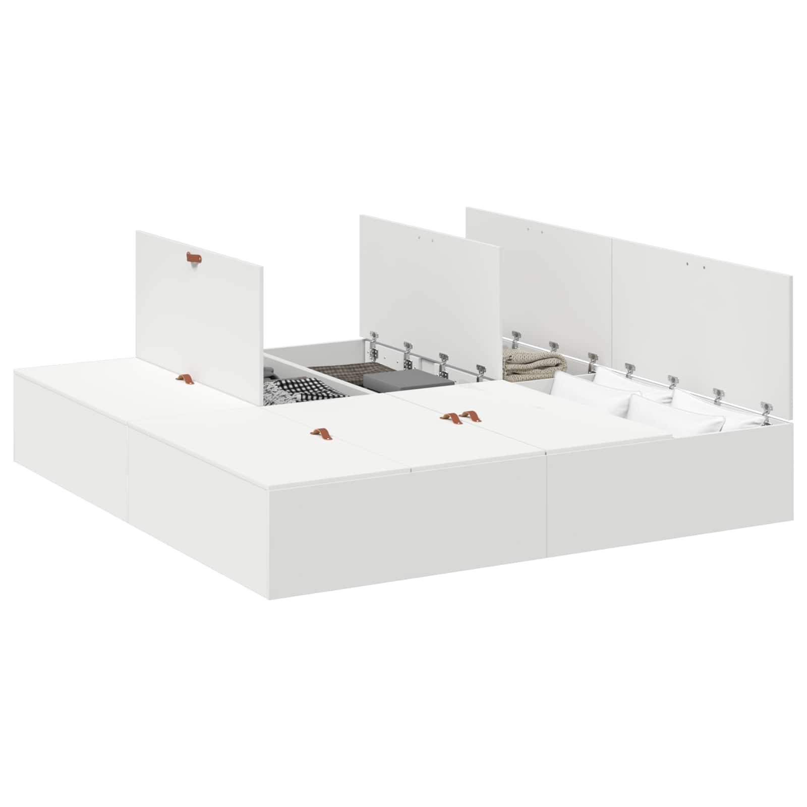 Cadre de lit avec rangement avec stockage Blanc 180 x 200 cm - XIOS
