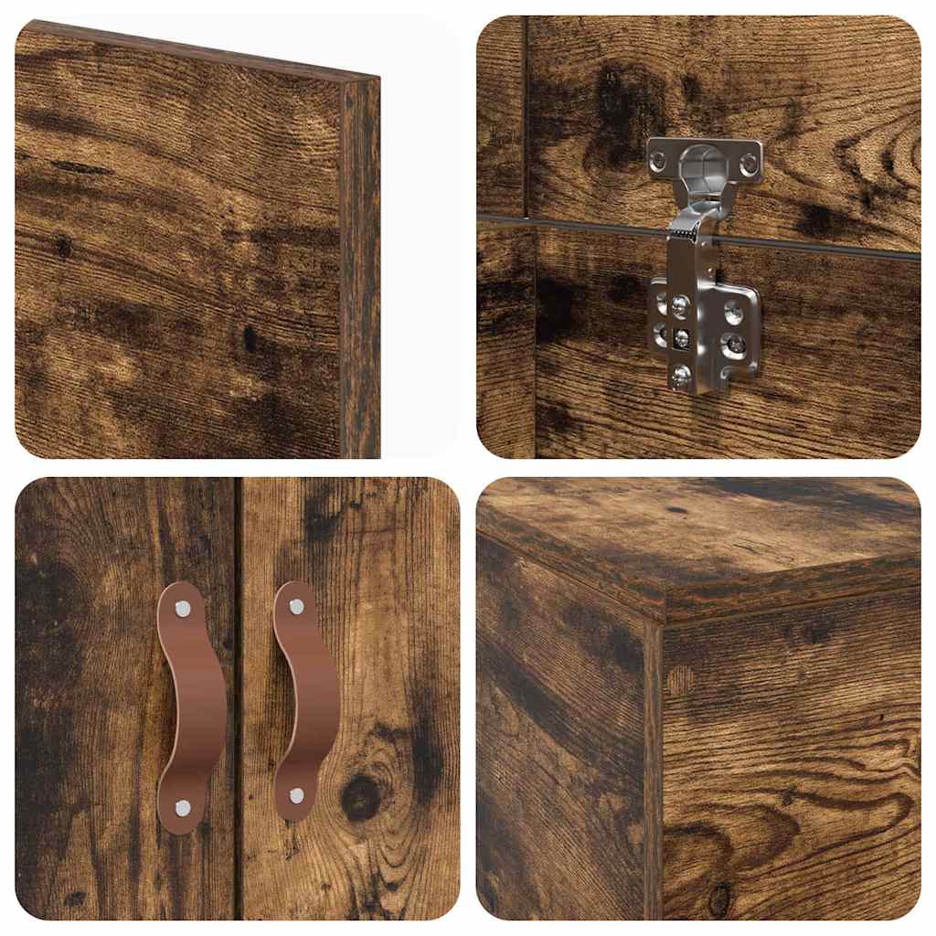 Cadre de lit Chêne fumé 190 x 90 x 31,5 cm Bois d'ingénierie - XIOS