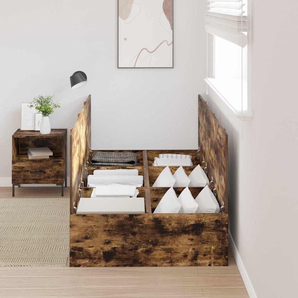 Cadre de lit Chêne fumé 190 x 90 x 31,5 cm Bois d'ingénierie - XIOS