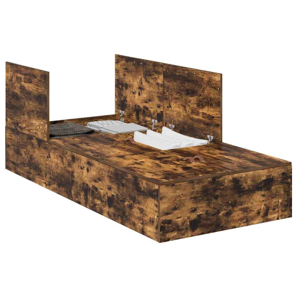 Cadre de lit Chêne fumé 190 x 90 x 31,5 cm Bois d'ingénierie - XIOS