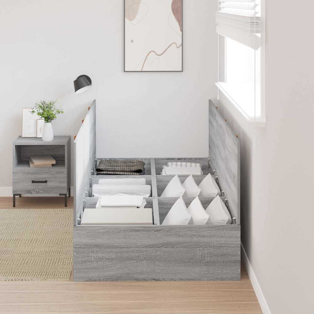 Cadre de lit Sonoma gris 190 x 90 x 31,5 cm Bois d'ingénierie - XIOS