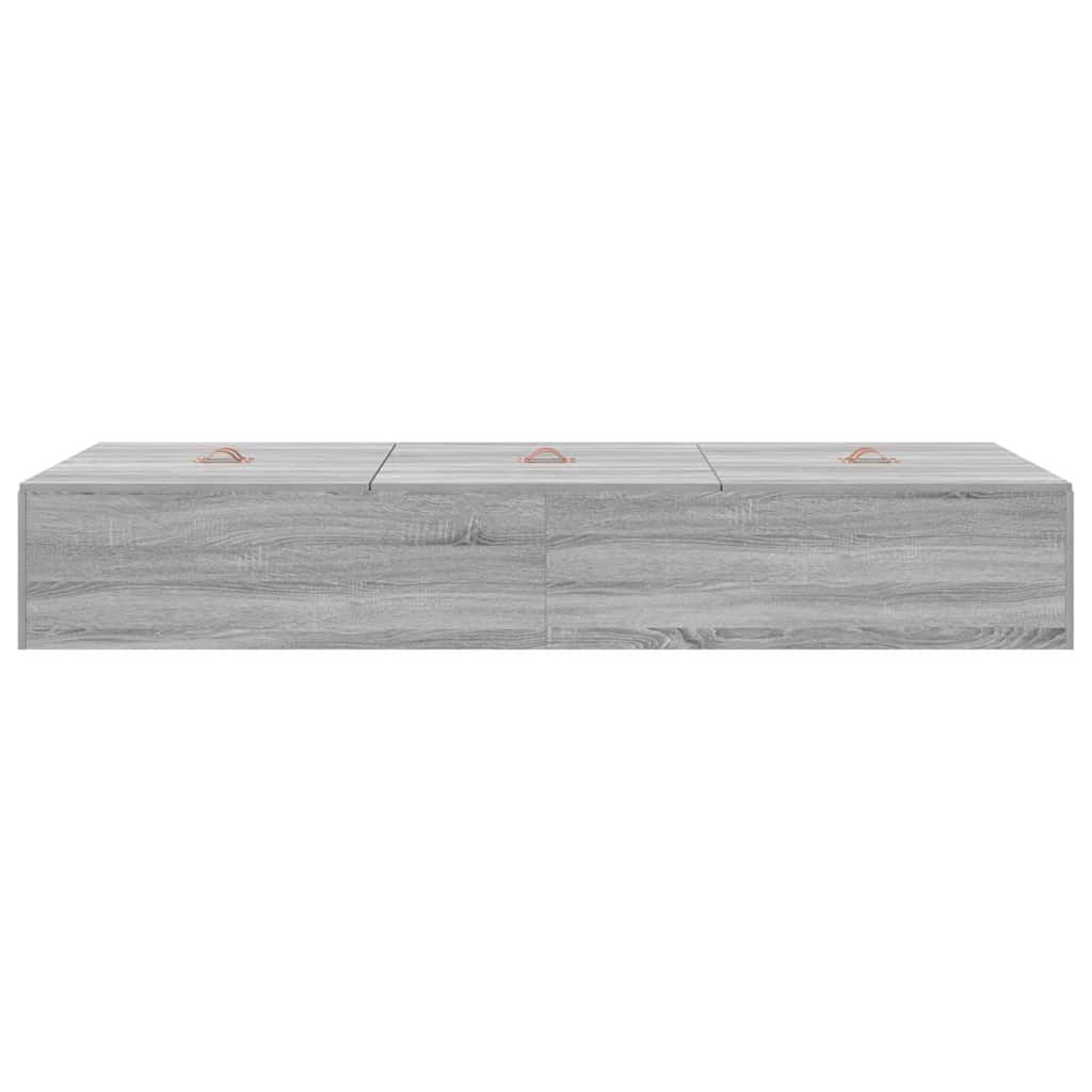 Cadre de lit Sonoma gris 190 x 75 x 31,5 cm Bois d'ingénierie - XIOS