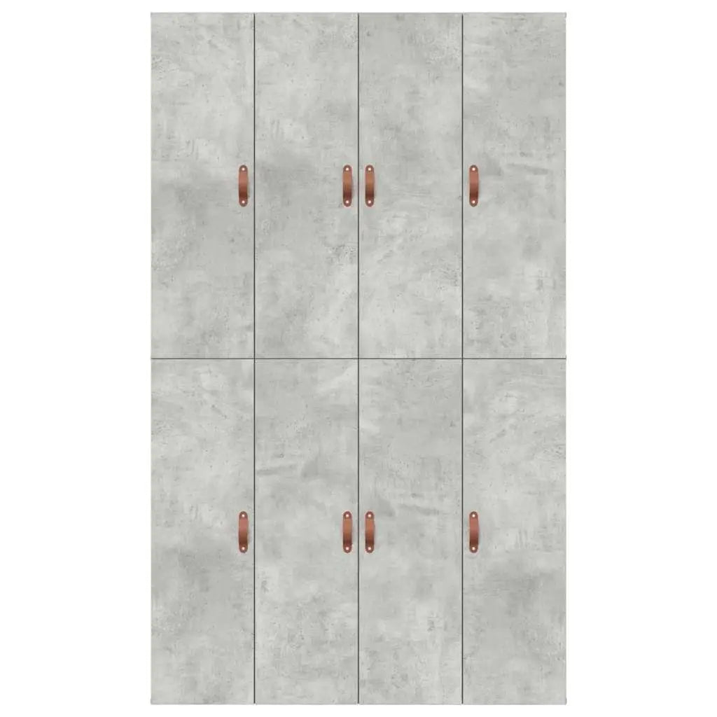 Cadre de lit avec rangement avec porte Gris béton 120 x 190 cm - XIOS