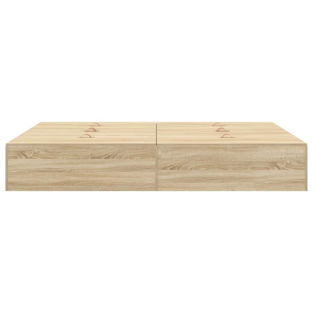Cadre de lit avec rangement Chêne Sonoma 140 x 190 cm - XIOS