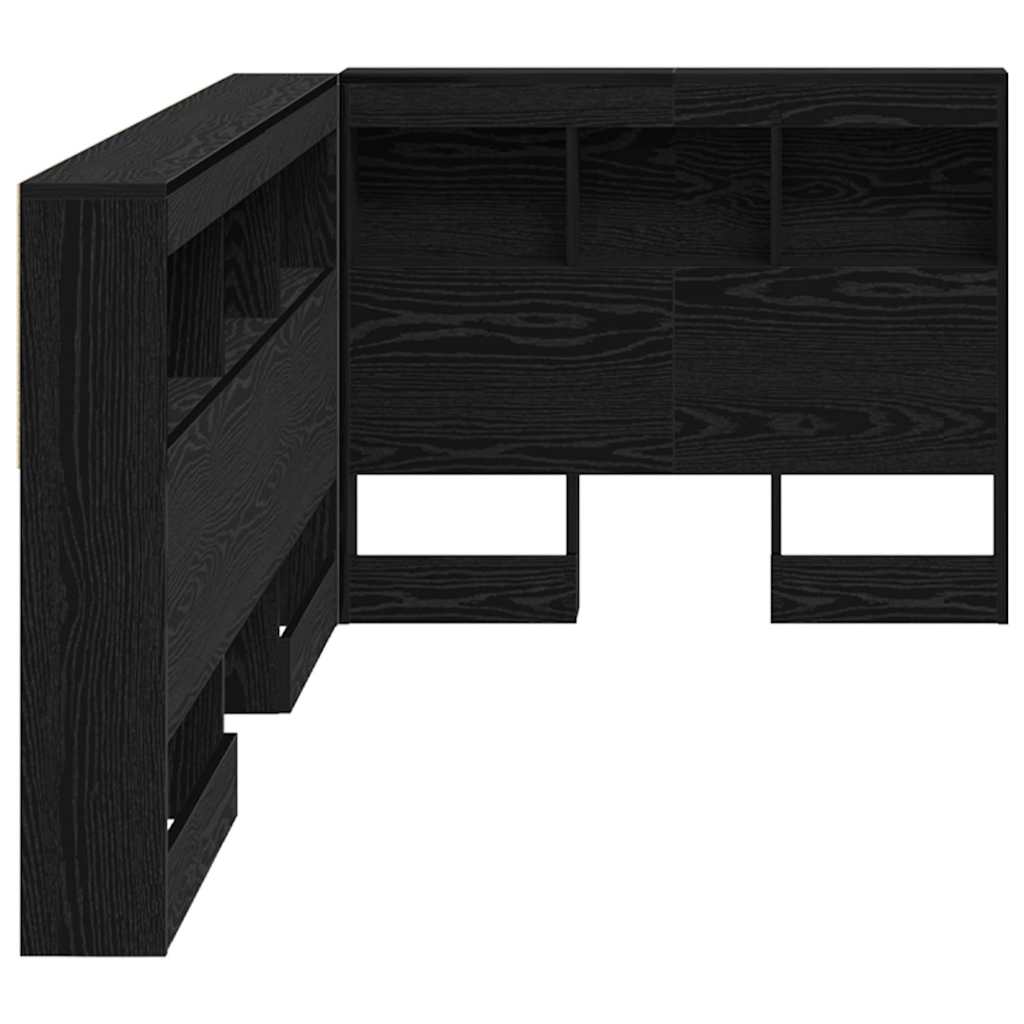 Tête de lit de rangement Chêne noir 100 cm Bois d'ingénierie - XIOS