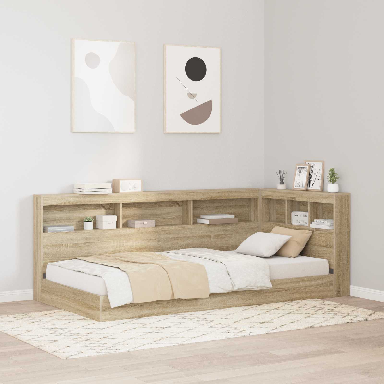 Tête de lit de rangement Chêne Sonoma 100 cm Bois d'ingénierie - XIOS