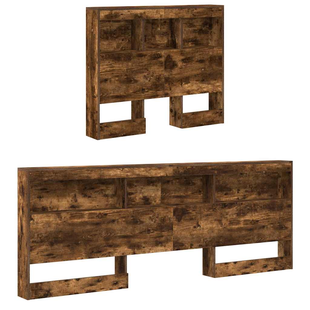 Tête de lit de rangement Chêne fumé 100 cm Bois d'ingénierie