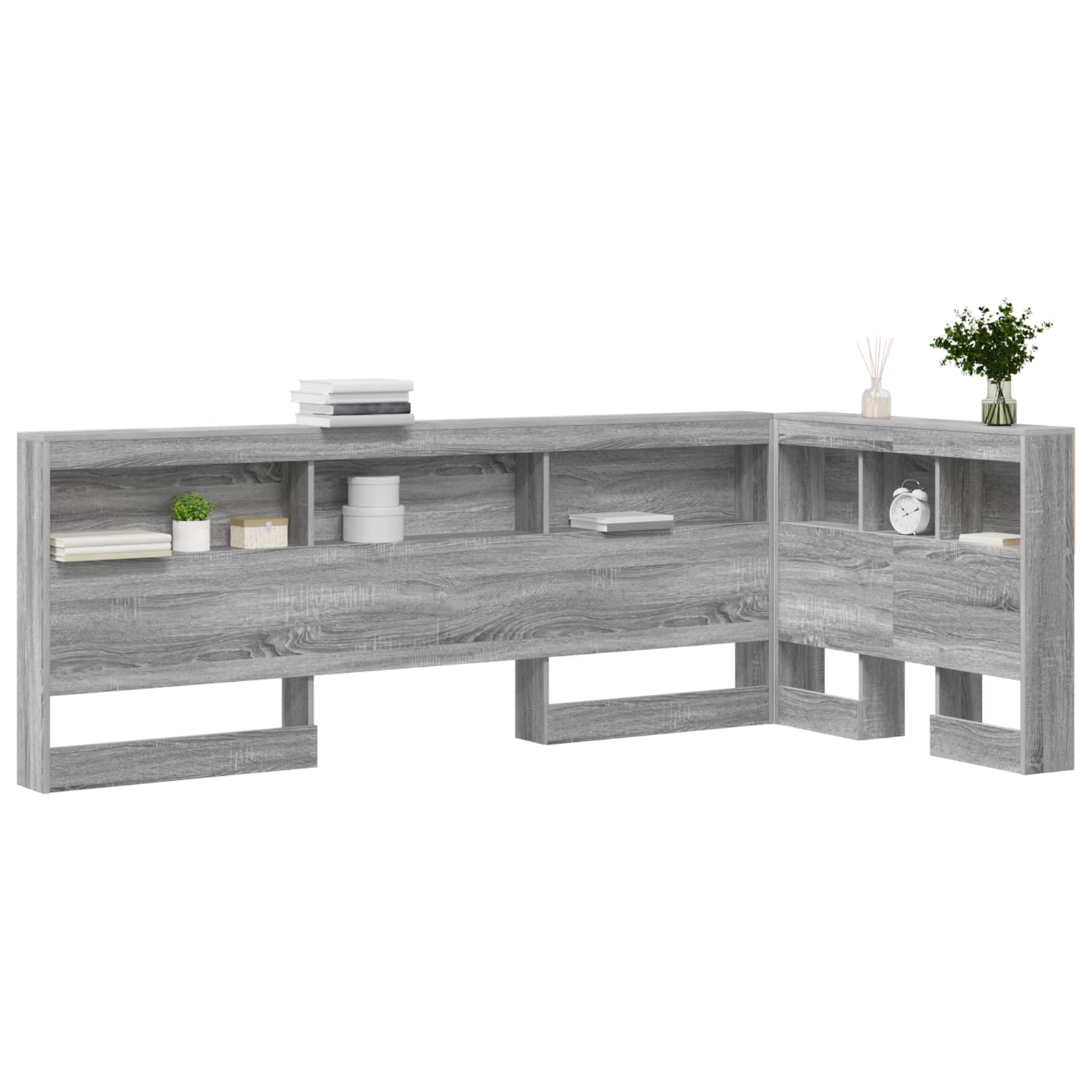 Tête de lit de rangement Gris Sonoma 100 cm Bois d'ingénierie - XIOS