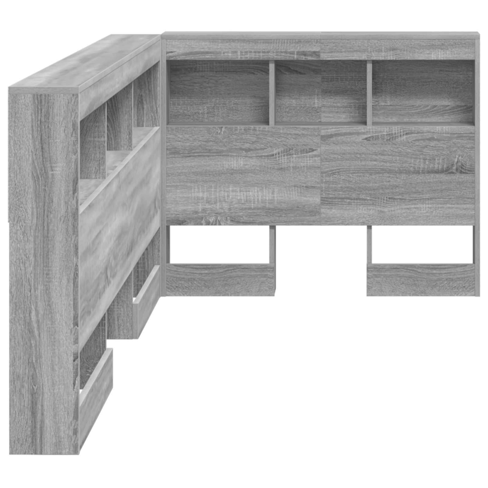 Tête de lit de rangement Gris Sonoma 100 cm Bois d'ingénierie - XIOS