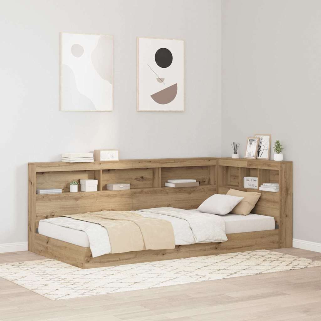 Tête de lit de rangement avec étagère Chêne artisanal 100 cm - XIOS