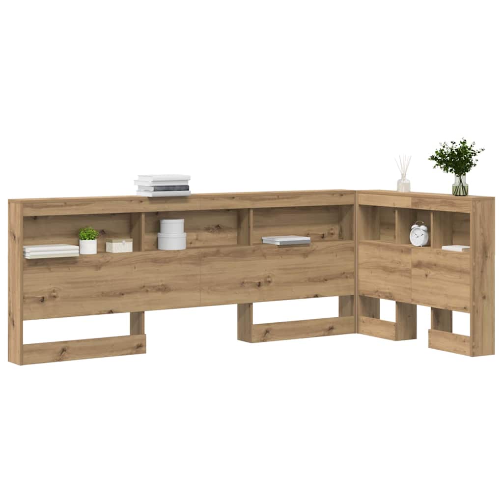 Tête de lit de rangement avec étagère Chêne artisanal 100 cm - XIOS