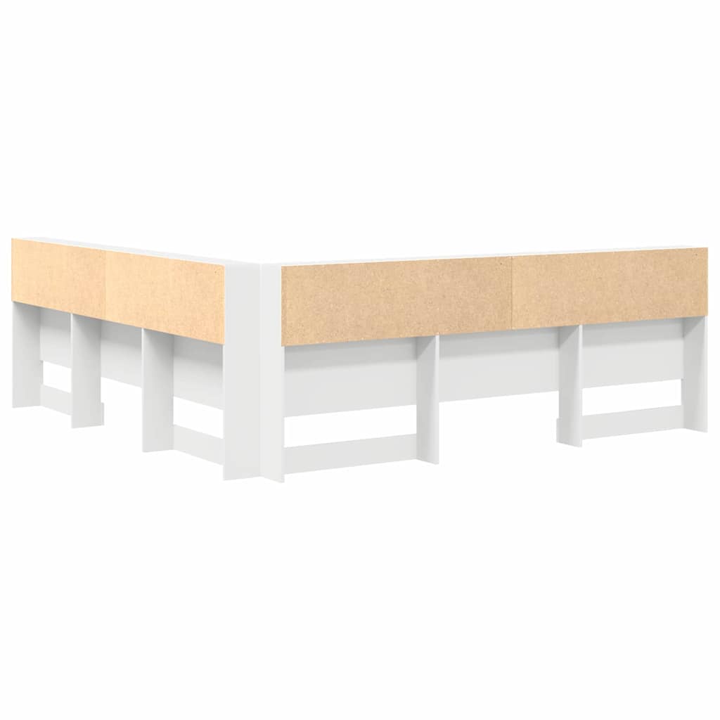 Tête de lit de rangement Blanc 200 cm Bois d'ingénierie - XIOS