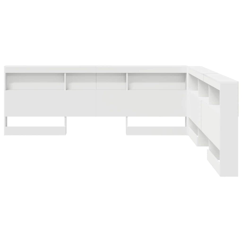 Tête de lit de rangement Blanc 200 cm Bois d'ingénierie - XIOS