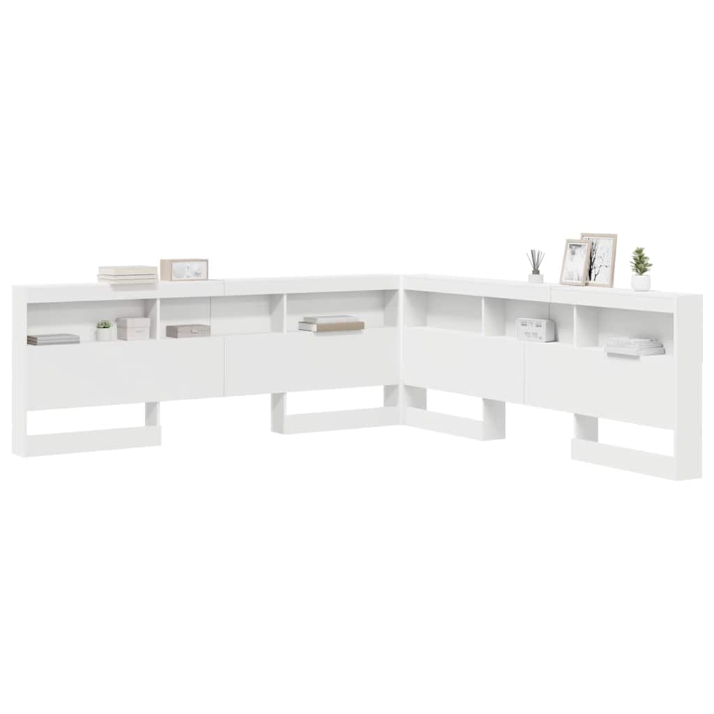 Tête de lit de rangement Blanc 200 cm Bois d'ingénierie - XIOS
