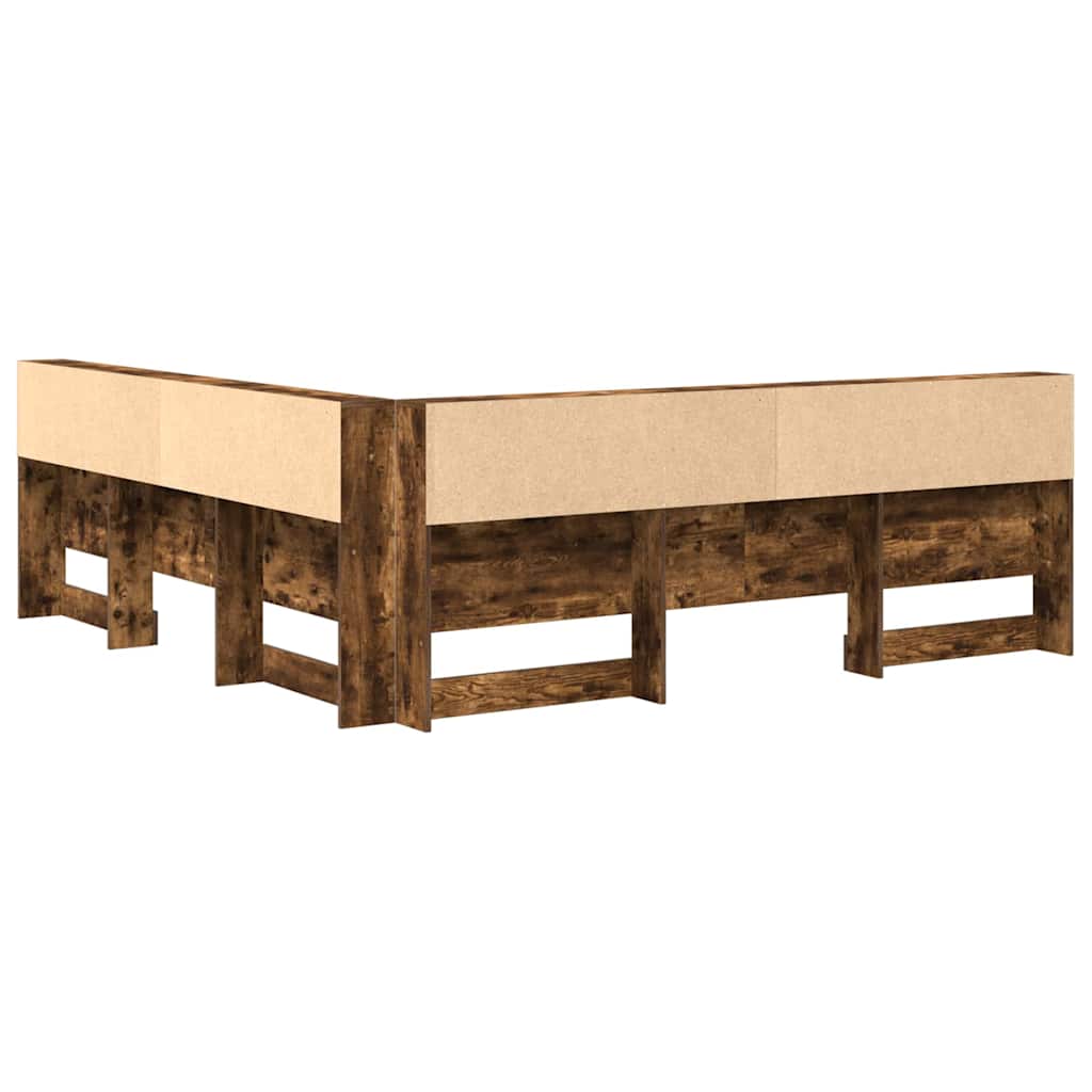 Tête de lit de rangement Chêne fumé 200 cm Bois d'ingénierie - XIOS