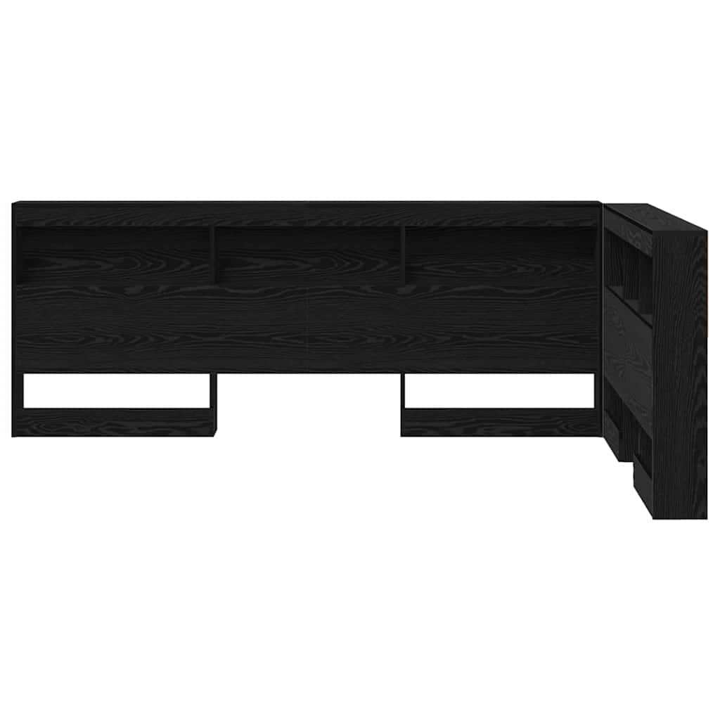 Tête de lit de rangement Chêne noir 120 cm Bois d'ingénierie - XIOS