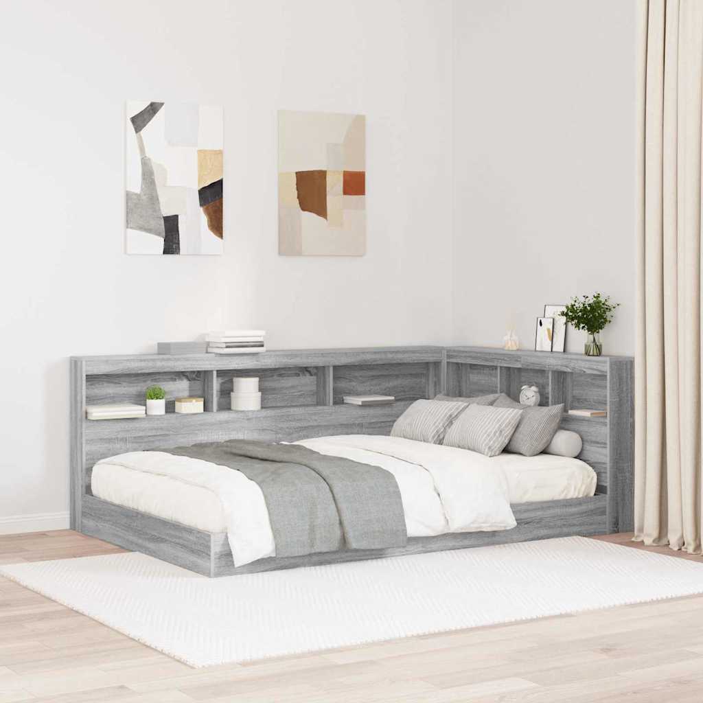Tête de lit de rangement Gris Sonoma Bois d'ingénierie