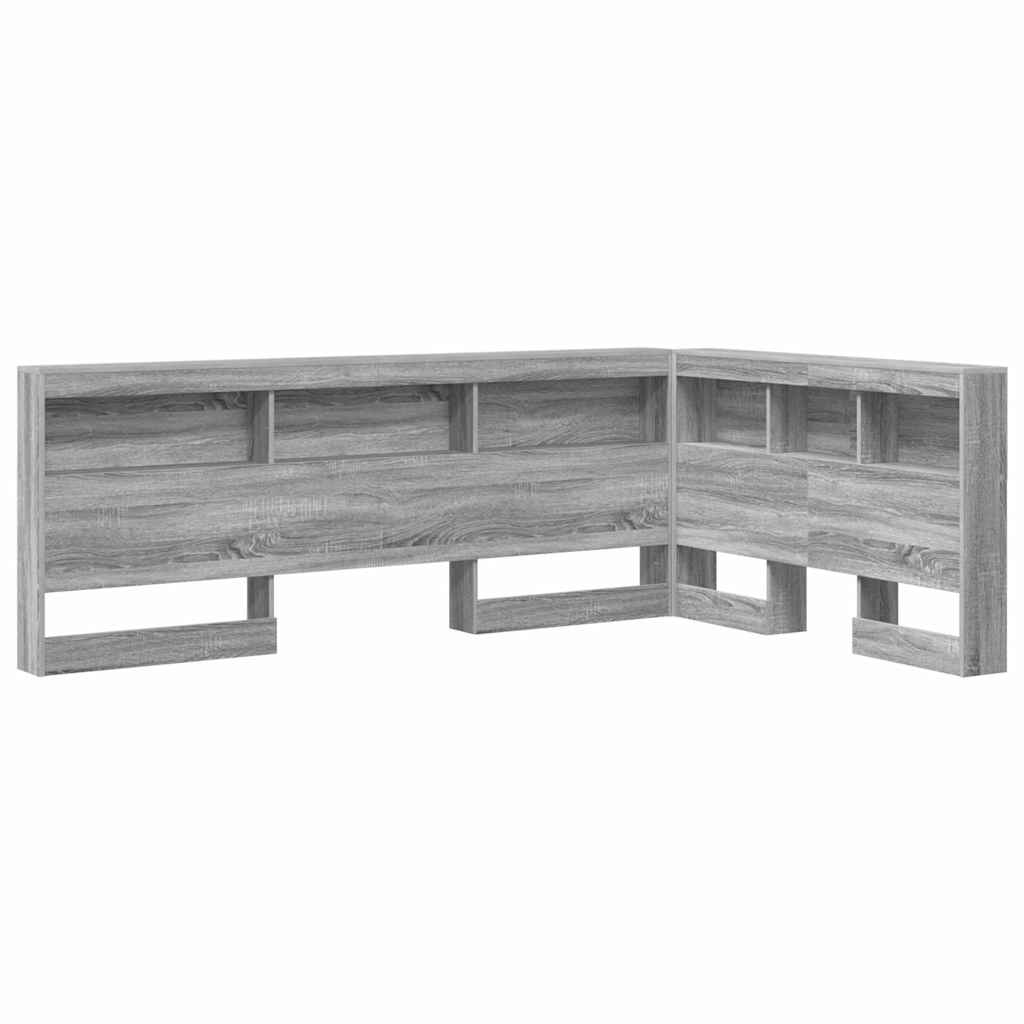 Tête de lit de rangement Gris Sonoma Bois d'ingénierie
