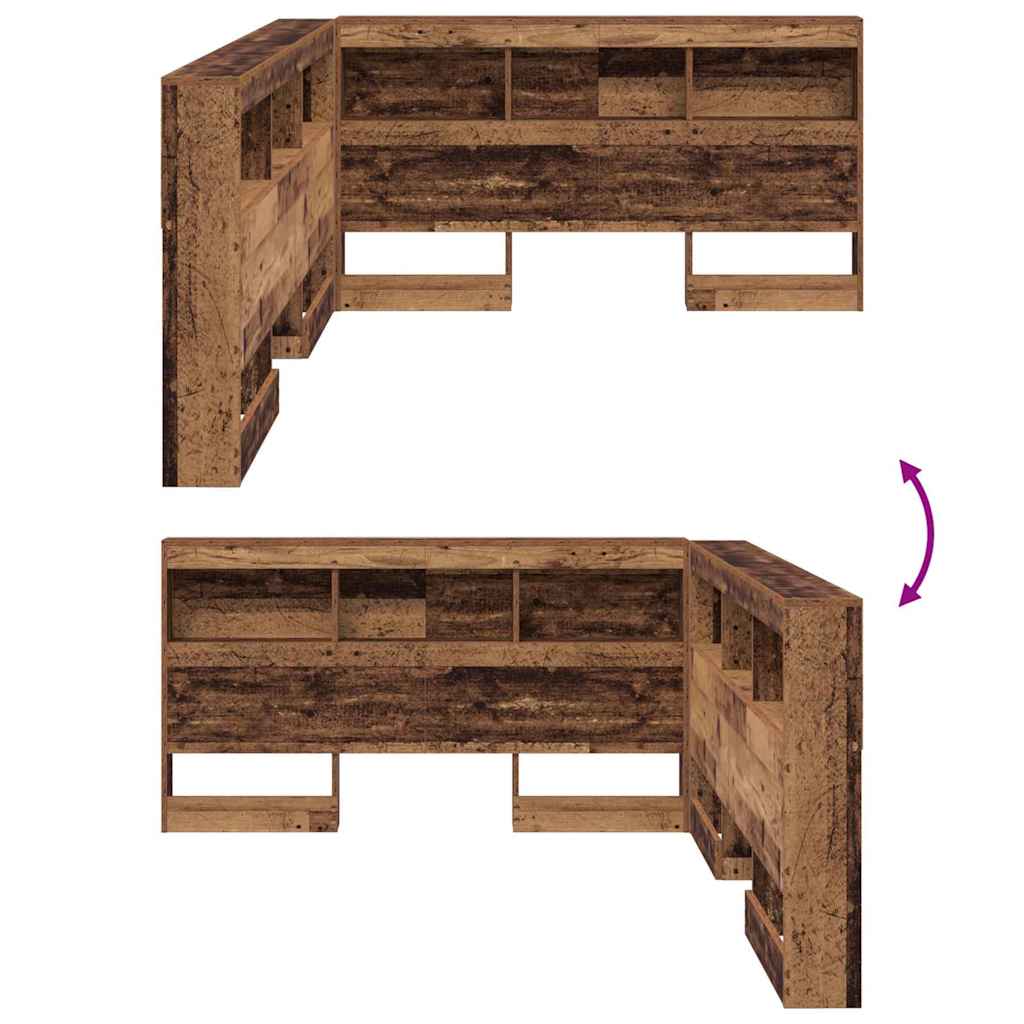 Tête de lit de rangement Bois Ancien 140 cm Bois d'ingénierie - XIOS