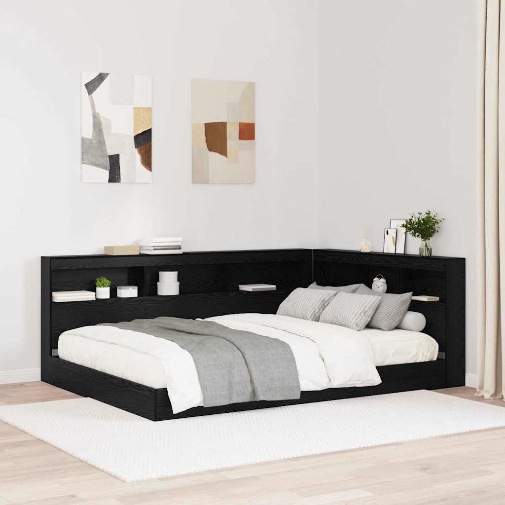 Tête de lit de rangement Chêne noir 150 cm Bois d'ingénierie - XIOS