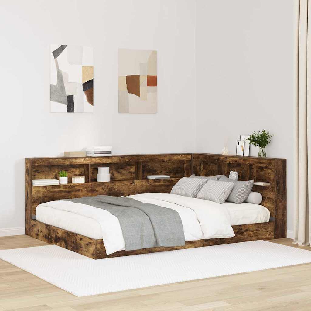 Tête de lit de rangement Chêne fumé 150 cm Bois d'ingénierie - XIOS