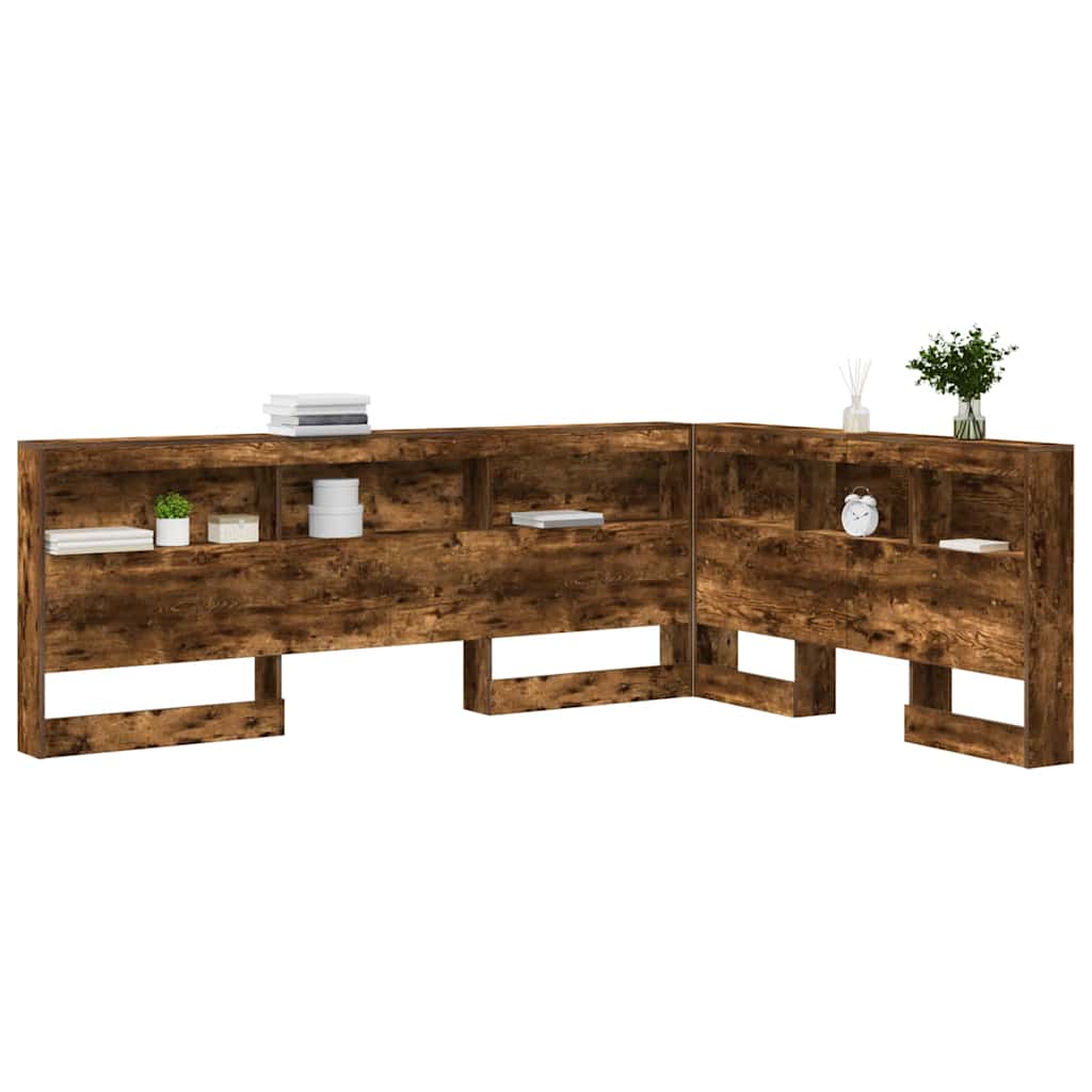 Tête de lit de rangement Chêne fumé 150 cm Bois d'ingénierie - XIOS
