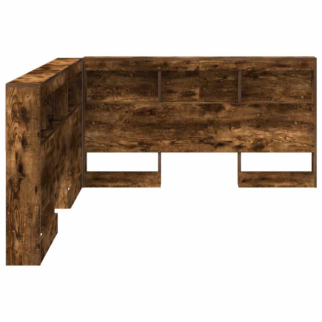 Tête de lit de rangement Chêne fumé 150 cm Bois d'ingénierie - XIOS