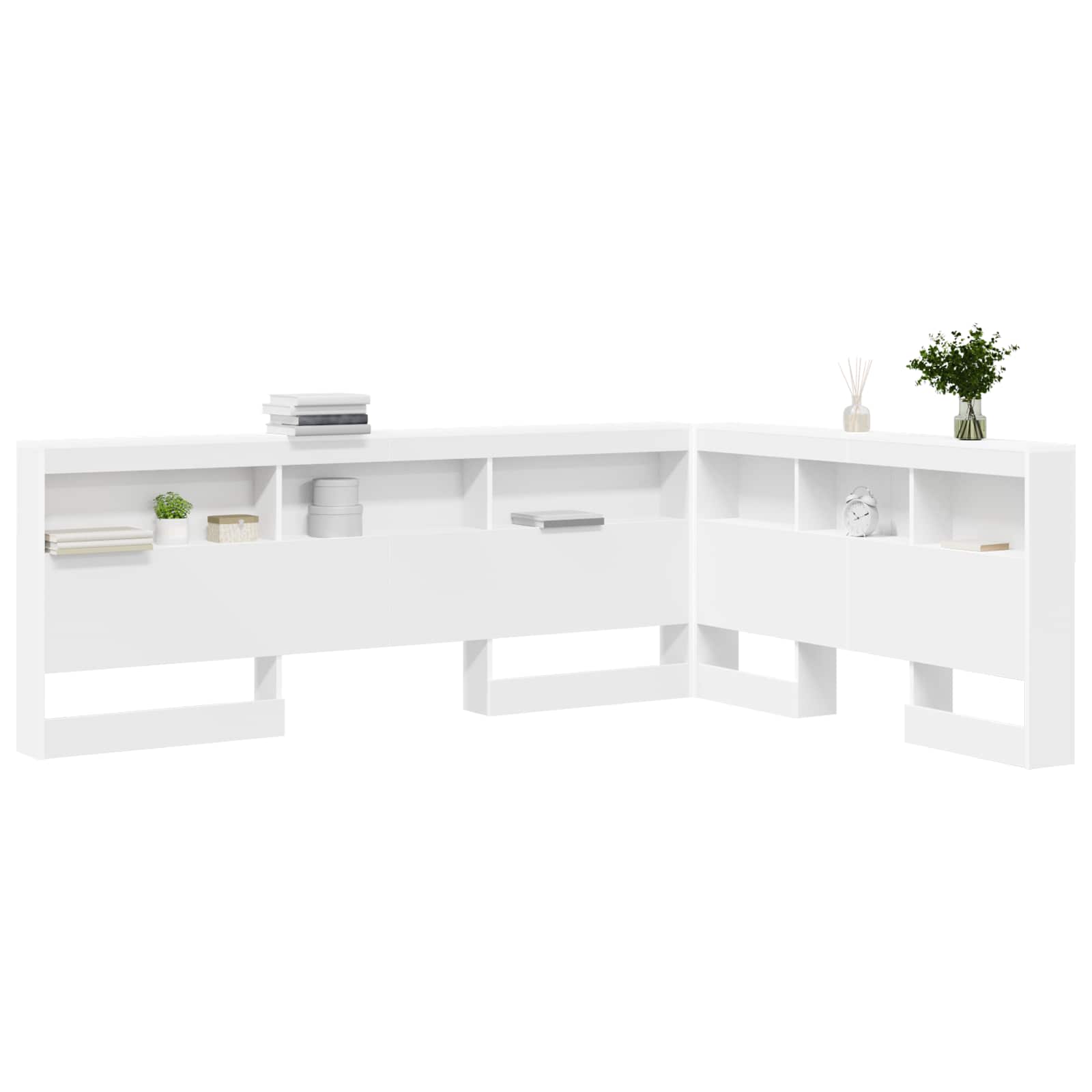 Tête de lit de rangement Blanc 160 cm Bois d'ingénierie - XIOS