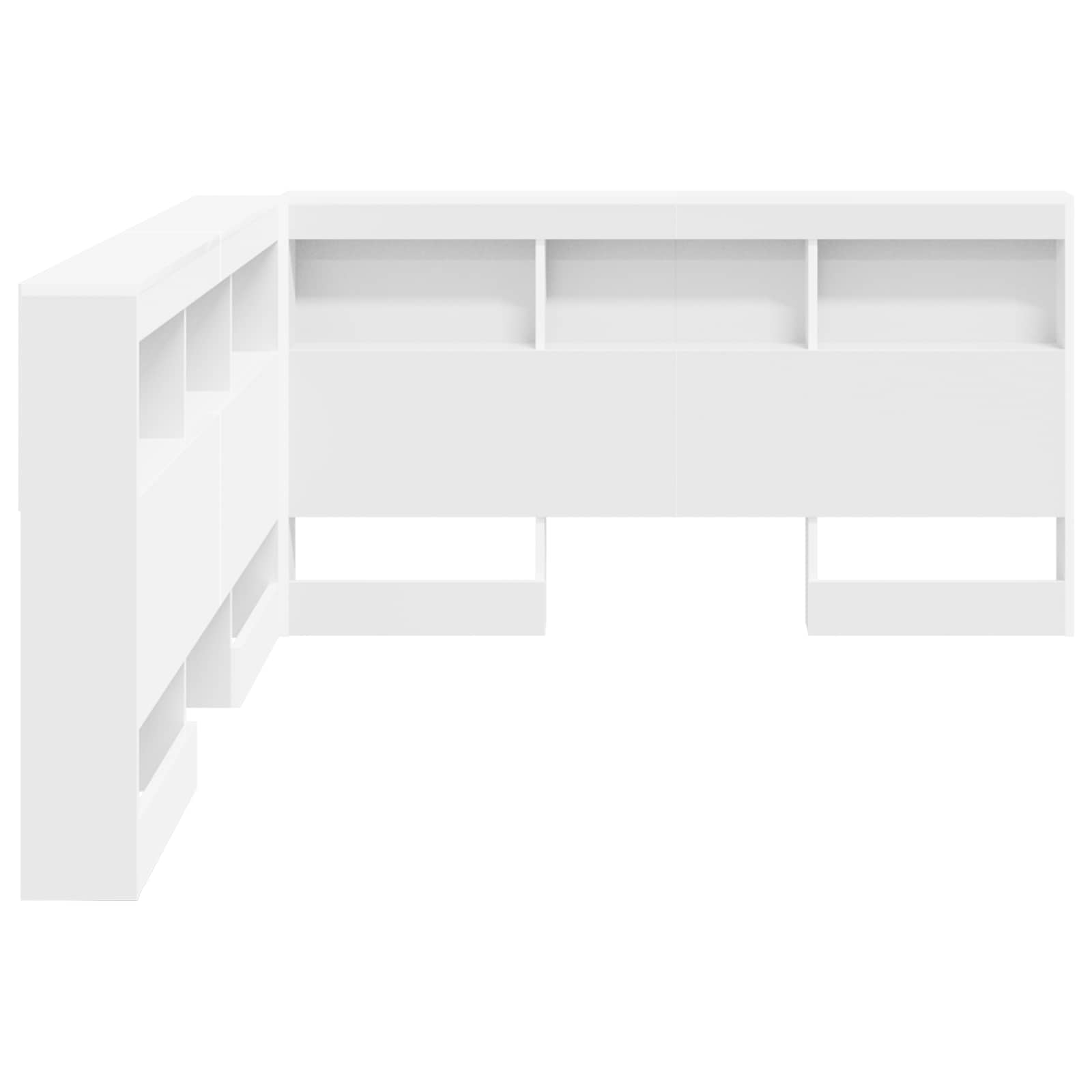 Tête de lit de rangement Blanc 160 cm Bois d'ingénierie - XIOS
