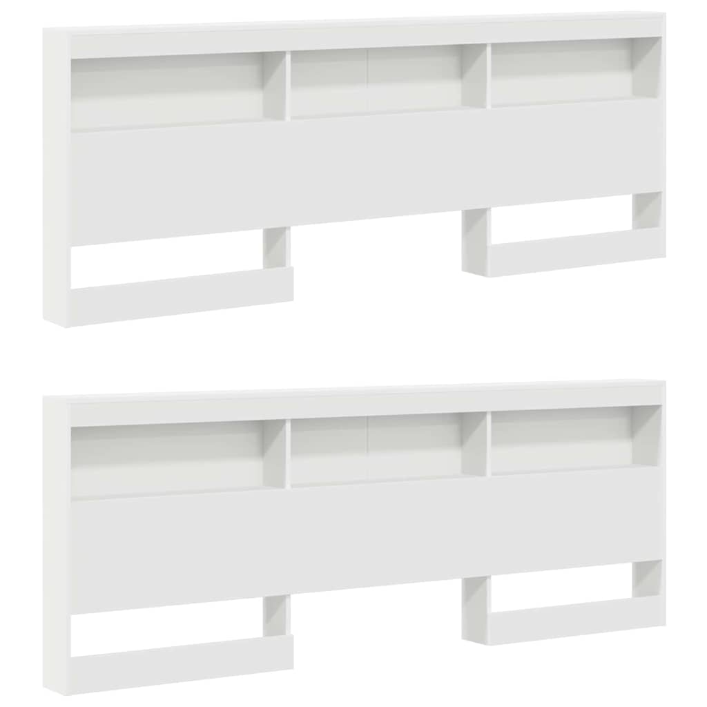 Tête de lit de rangement Blanc 180 cm Bois d'ingénierie - XIOS