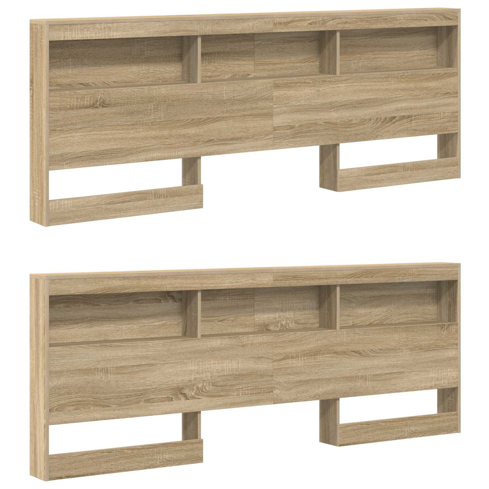 Tête de lit de rangement Chêne Sonoma 180 cm Bois d'ingénierie - XIOS