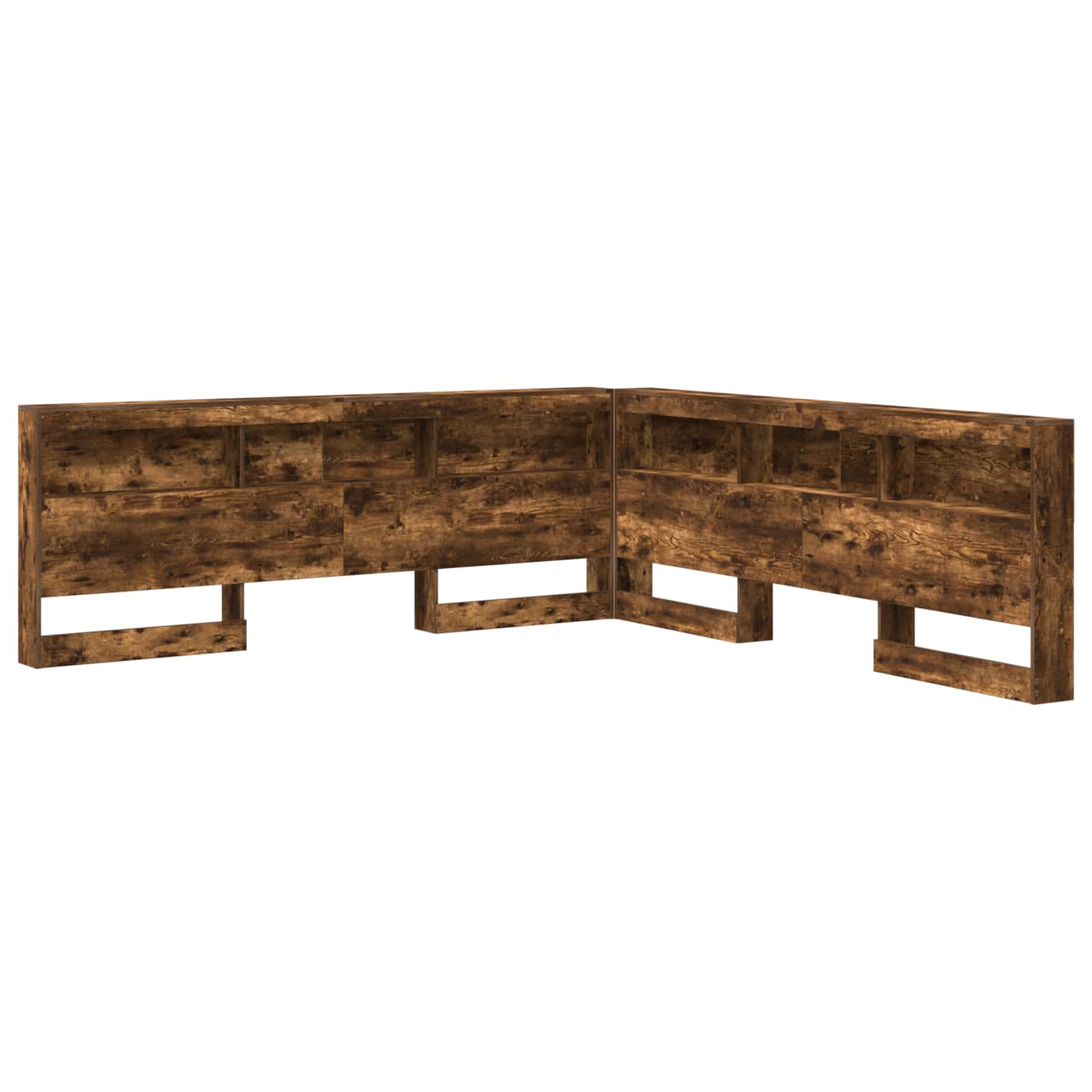 Tête de lit de rangement Chêne fumé Bois d'ingénierie
