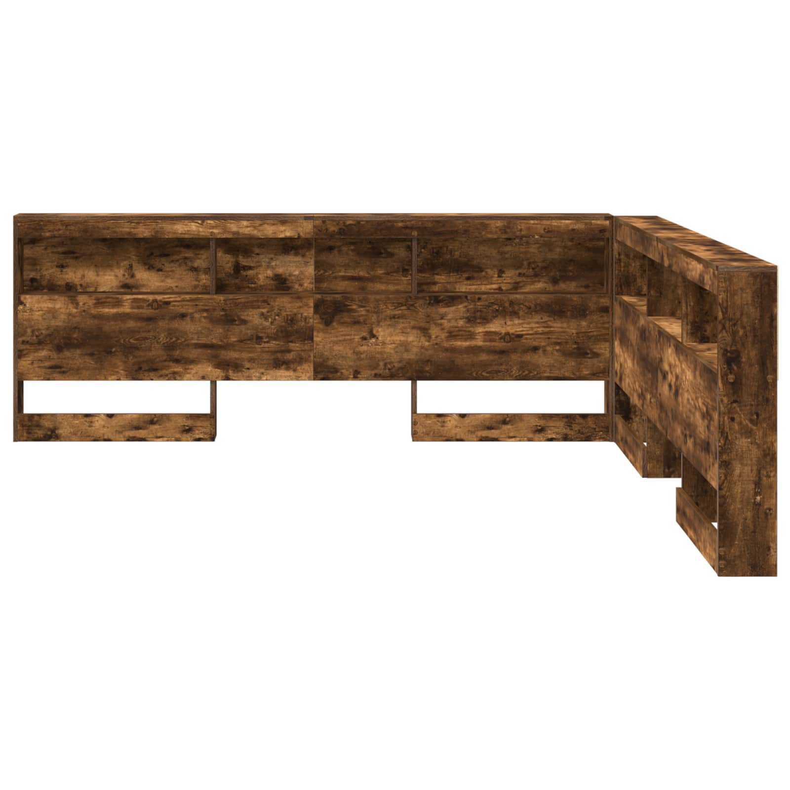 Tête de lit de rangement Chêne fumé Bois d'ingénierie
