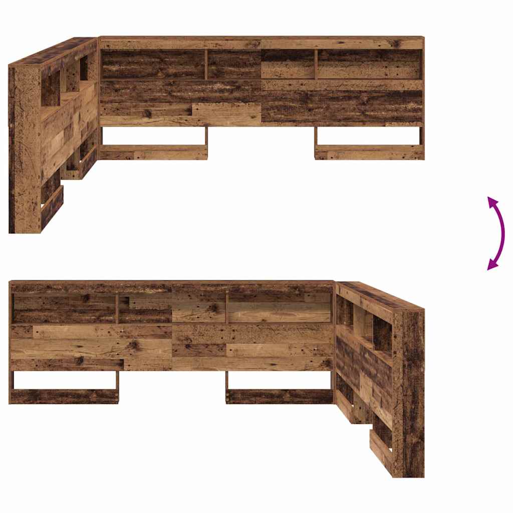 Tête de lit de rangement Bois Ancien 180 cm Bois d'ingénierie - XIOS