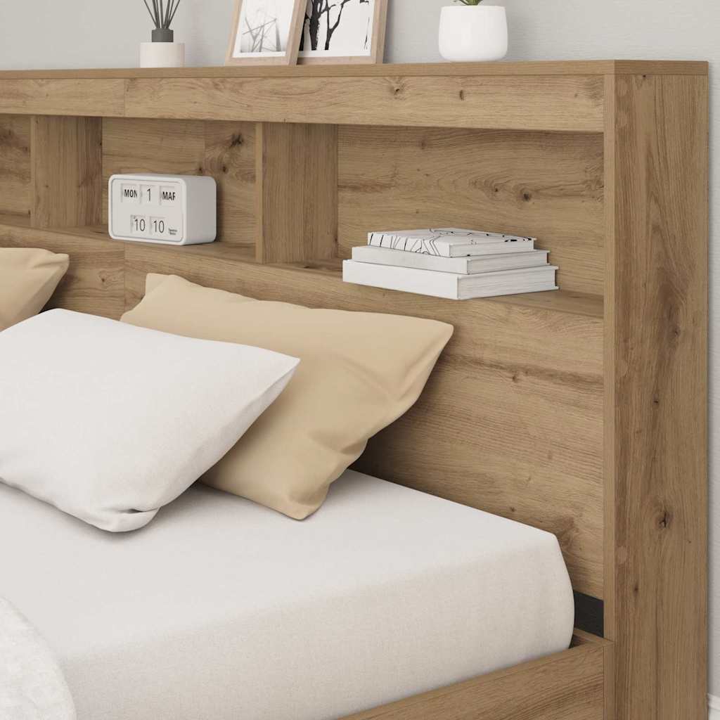 Tête de lit de rangement avec étagère Chêne artisanal 180 cm - XIOS