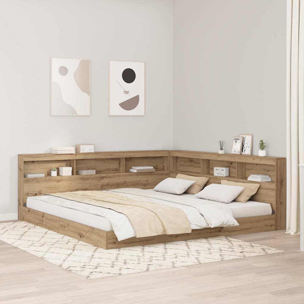 Tête de lit de rangement avec étagère Chêne artisanal 180 cm - XIOS
