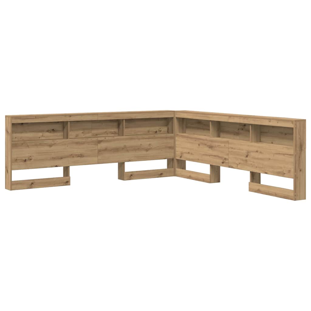 Tête de lit de rangement avec étagère Chêne artisanal 180 cm - XIOS