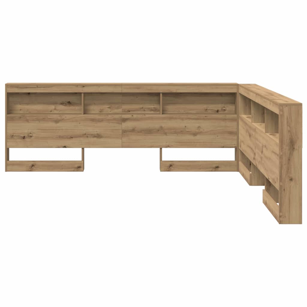 Tête de lit de rangement avec étagère Chêne artisanal 180 cm - XIOS
