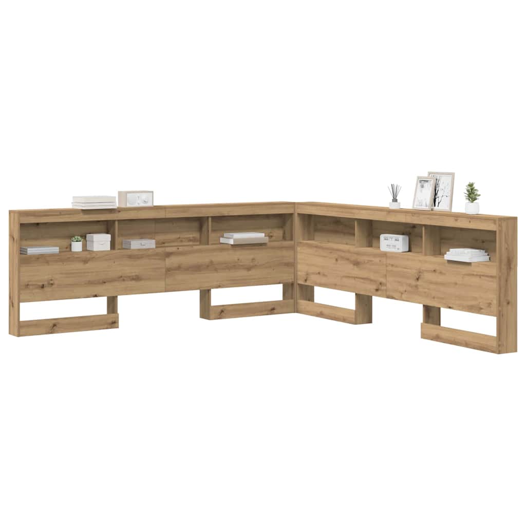 Tête de lit de rangement avec étagère Chêne artisanal 180 cm - XIOS