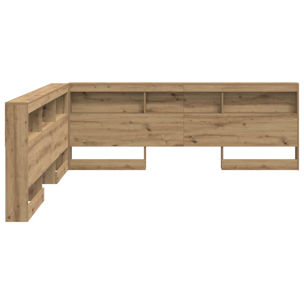 Tête de lit de rangement avec étagère Chêne artisanal 180 cm - XIOS