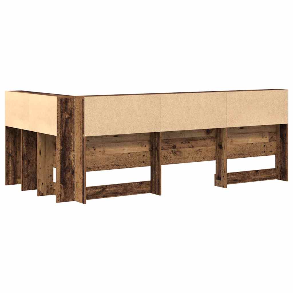 Tête de lit de rangement Bois ancien 90 cm Bois d'ingénierie - XIOS