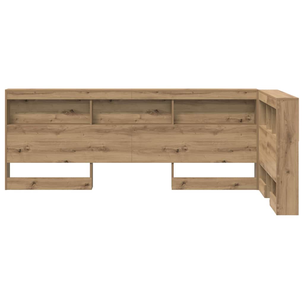 Tête de lit de rangement avec étagère Chêne artisanal 90 cm - XIOS