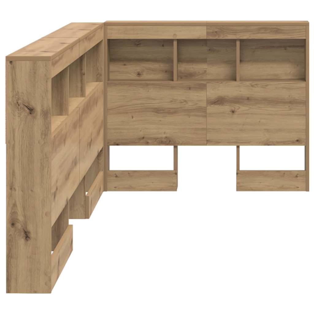 Tête de lit de rangement avec étagère Chêne artisanal 90 cm - XIOS