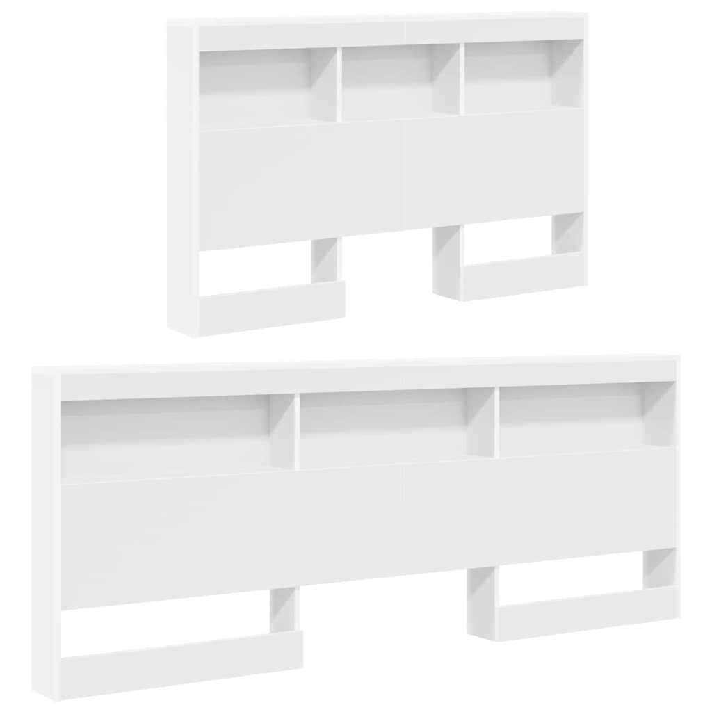 Tête de lit de rangement Blanc 207,5 x 137,5 x 76,5 cm - XIOS