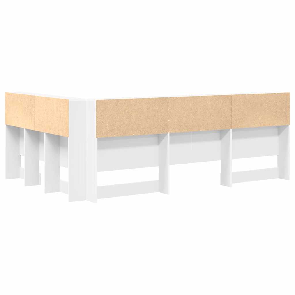 Tête de lit de rangement Blanc 207,5 x 137,5 x 76,5 cm - XIOS