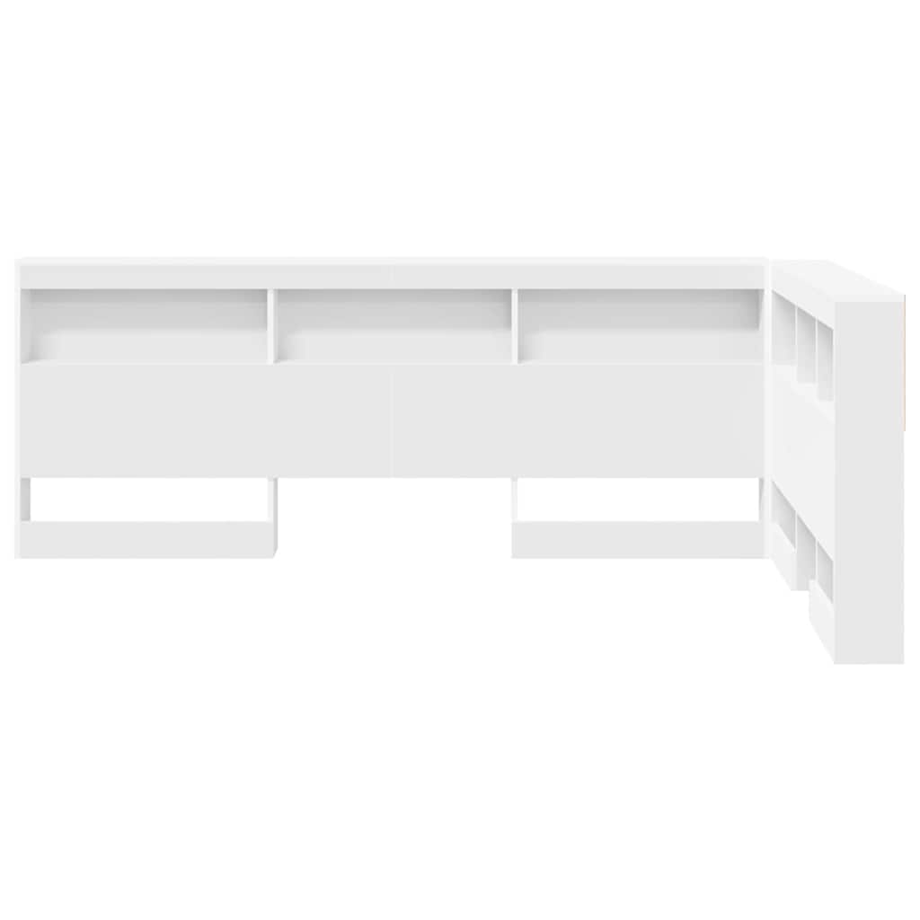 Tête de lit de rangement Blanc 207,5 x 137,5 x 76,5 cm - XIOS